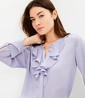 Crinkle Ruffle Blouse