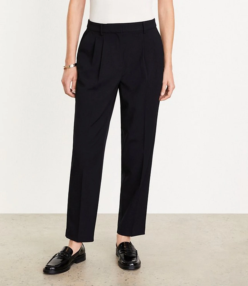 Curvy LOFT Versa Seasonless Stretch Double Pleat Taper Pant