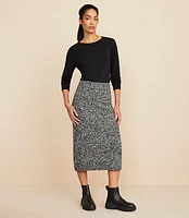 Lou & Grey Marled Flare Midi Skirt