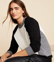 Lou & Grey Colorblock Drawstring Hem Sweater