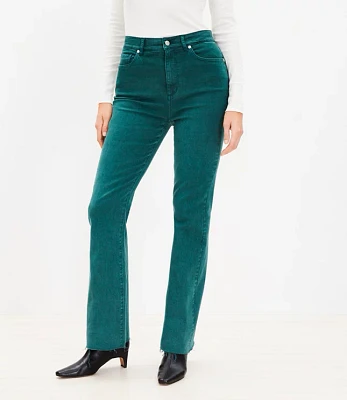 Petite Curvy Fresh Cut High Rise Slim Flare Jeans Deep Spruce Green