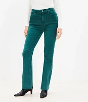 Petite Curvy Fresh Cut High Rise Slim Flare Jeans Deep Spruce Green