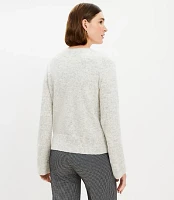 Petite Boatneck Ribtrim Flare Sleeve Sweater