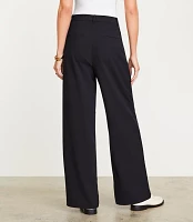 Petite Curvy LOFT Versa Seasonless Stretch Double Pleat Wide Leg Pant