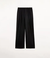 Petite Curvy LOFT Versa Seasonless Stretch Double Pleat Wide Leg Pant