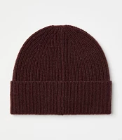 Ribbed Cashmere Beanie