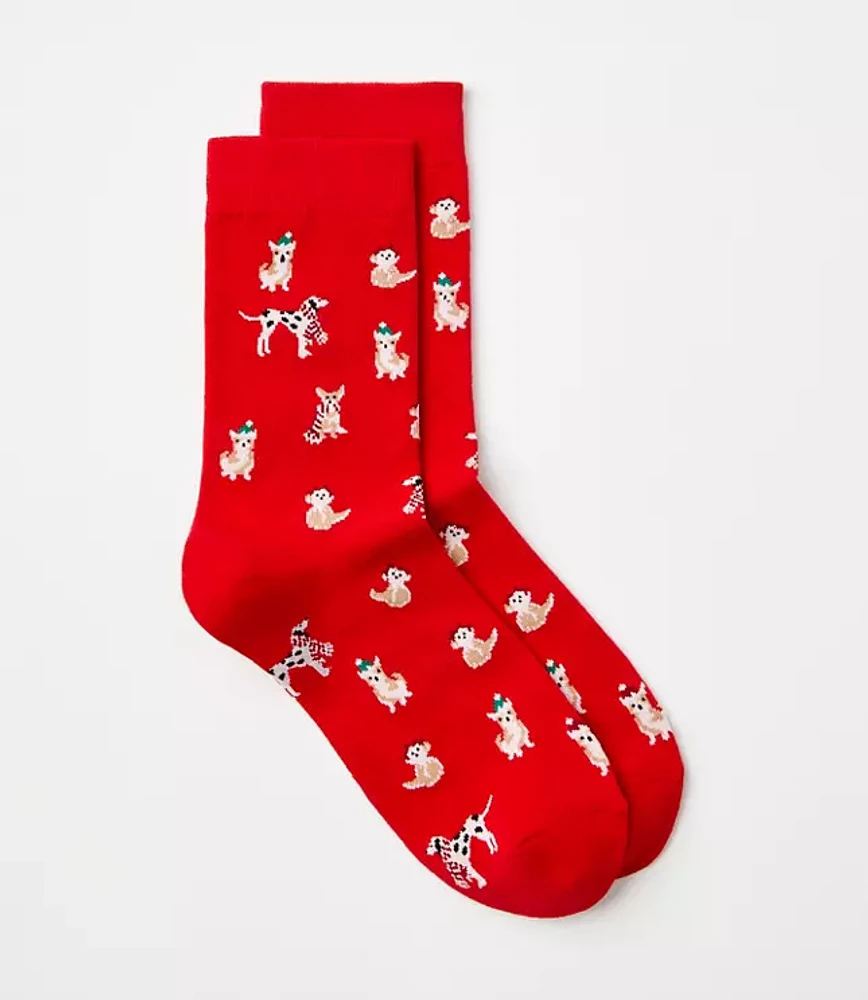 Holiday Dog Crew Socks