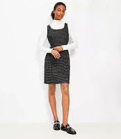 Metallic Tweed Mini Flare Dress