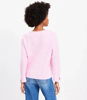 Ribbed Slit Cuff Flare Sleeve Sweater