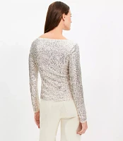 Petite Sequin Long Sleeve Tee