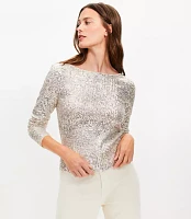 Petite Sequin Long Sleeve Tee