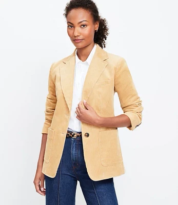 Petite Corduroy Fitted Blazer