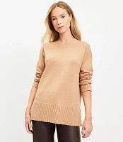 Boatneck Relaxed Tunic Sweater