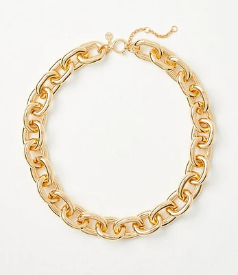 Oversized Chain Link Statement Necklace