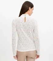 Lace Long Sleeve Turtleneck Top