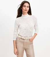 Lace Long Sleeve Turtleneck Top