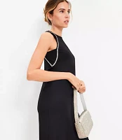 Petite Sparkle Ponte Sleeveless Mini Dress