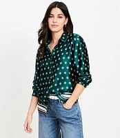 Geo Foulard Relaxed Satin Shirt