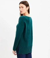 Petite Boatneck Relaxed Tunic Sweater