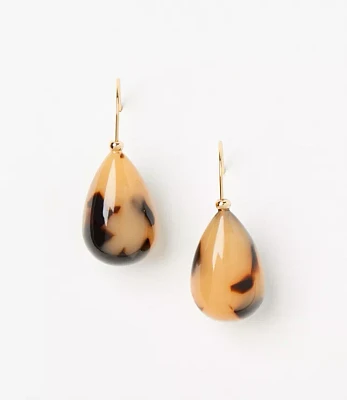Tortoiseshell Print Teardrop Earrings