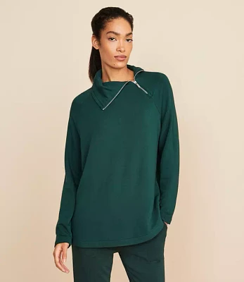 Petite Lou & Grey Signaturesoft Zip Neck Sweatshirt