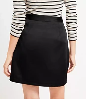 Petite Satin Mini Utility Skirt