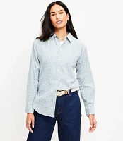 Floral Corduroy Tunic Shirt