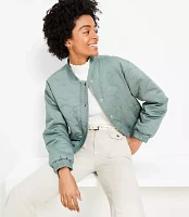 Petite Quilted Bomber Jacket