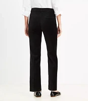 Petite Pintucked Full Length Straight Pants Velvet