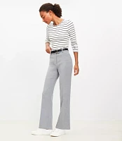 Full Length Straight Pants Heathered Doubleface