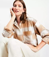 Petite Plaid Modern Pocket Shirt