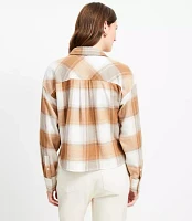 Petite Plaid Modern Pocket Shirt