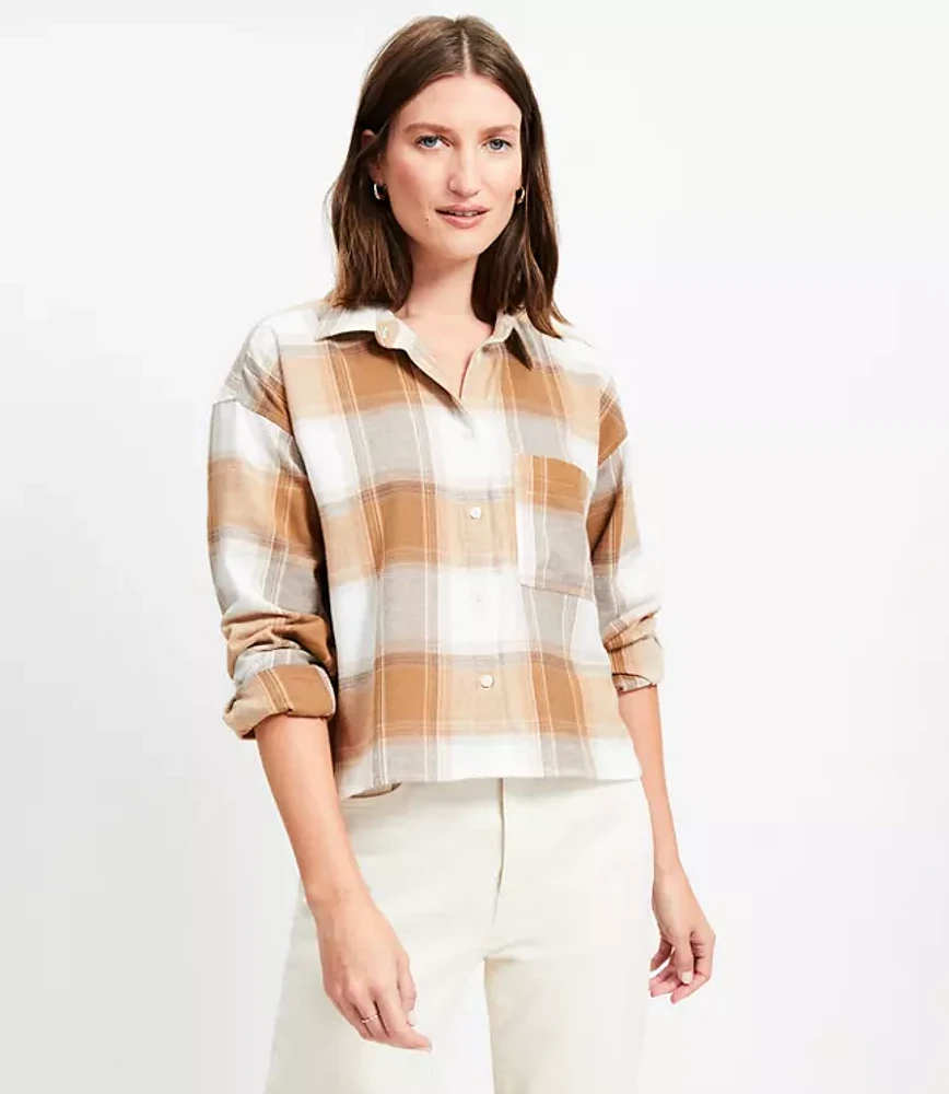 Petite Plaid Modern Pocket Shirt