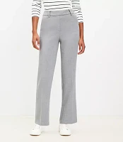 Curvy Full Length Straight Pants Heathered Doubleface