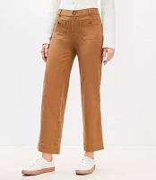 Palmer Wide Leg Crop Pants Twill