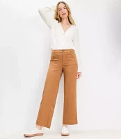 Palmer Wide Leg Crop Pants Twill