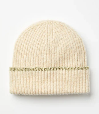 Shimmer Ribbed Beanie