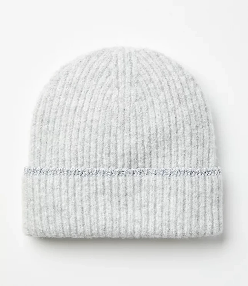 Shimmer Ribbed Beanie