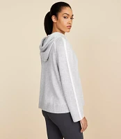 Petite Lou & Grey Heathered Tipped Hoodie Sweater