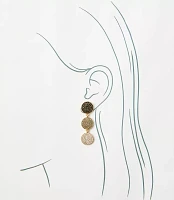 Triple Circle Drop Earrings