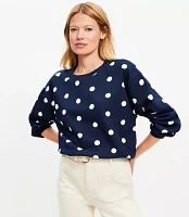 Petite Dotted Terry Sweatshirt