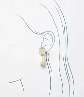 Italian Pearlized Drop Statement Earrings