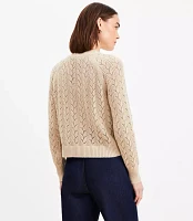 Pointelle V-Neck Cardigan