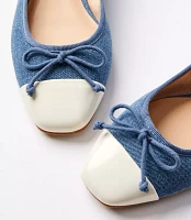 Chambray Soft Cap Toe Ballet Flats