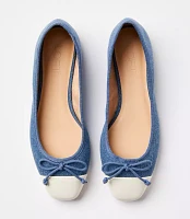 Chambray Soft Cap Toe Ballet Flats