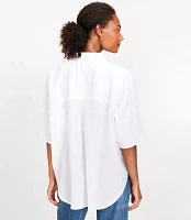 Crinkle Dolman Henley Shirt