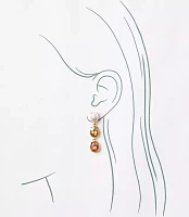 Pearlized Crystal Drop Earrings