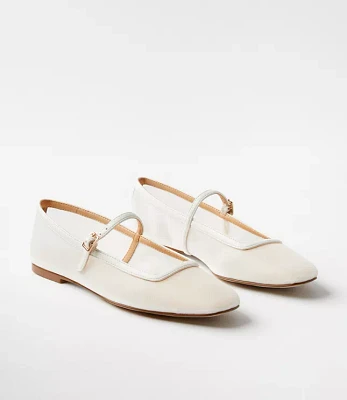Mesh Mary Jane Flats
