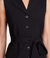 LOFT Versa Seasonless Stretch Vest Mini Pocket Dress