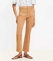 Patch Pocket Kick Crop Jeans